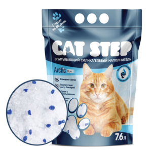 Наполнитель впитывающий силикагелевый CAT STEP Arctic Blue, 7,6 л
