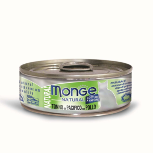 Monge Cat Natural консервы для кошек тихоокеанский тунец с курицей 80 г.