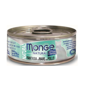Monge Cat Natural консервы для кошек морепродукты с курицей 80 г.
