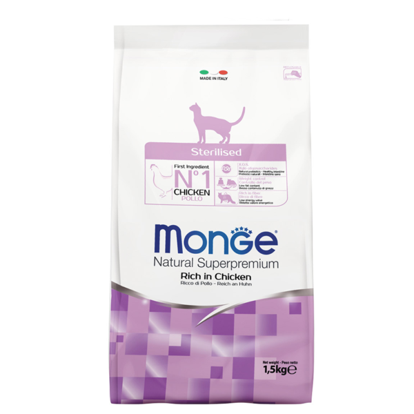 Monge Cat Sterilised корм для стерилизованных кошек 1,5 кг.