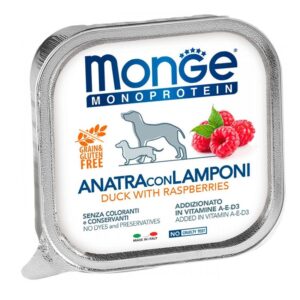 Monge Dog Monoprotein Fruits консервы для собак паштет из утки с малиной 150 г