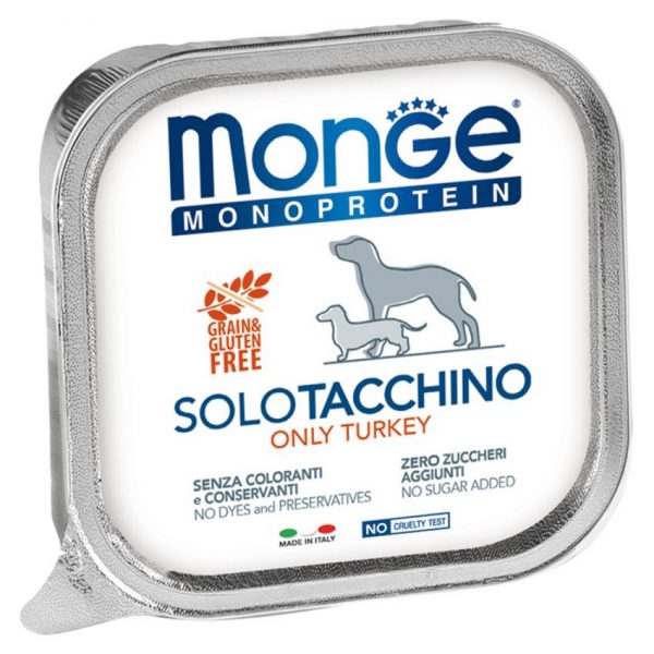 Monge Dog Monoprotein Solo консервы для собак паштет из индейки 150 г