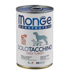 Monge Dog Monoprotein Solo консервы для собак паштет из индейки 400 г