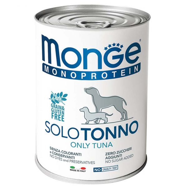 Monge Dog Monoprotein Solo консервы для собак паштет из тунца 400 г