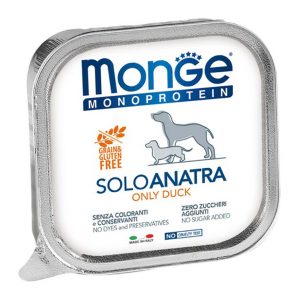 Monge Dog Monoprotein Solo консервы для собак паштет из утки 150 г