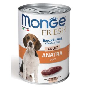 Monge Dog Fresh Chunks in Loaf консервы для собак мясной рулет утка 400г