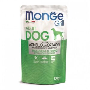 Monge Dog Grill Pouch паучи для собак ягненок с овощами 100 г