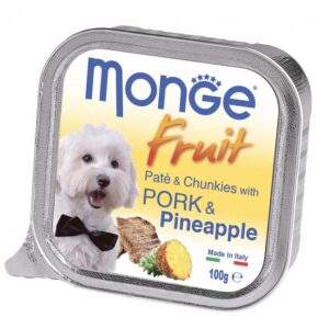Monge Dog Fruit консервы для собак свинина с ананасом 100 г