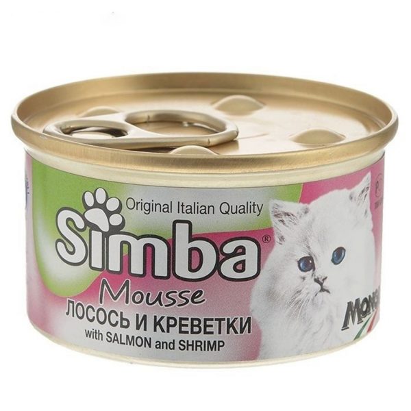 Simba Cat Mousse мусс для кошек лосось/креветки 85г