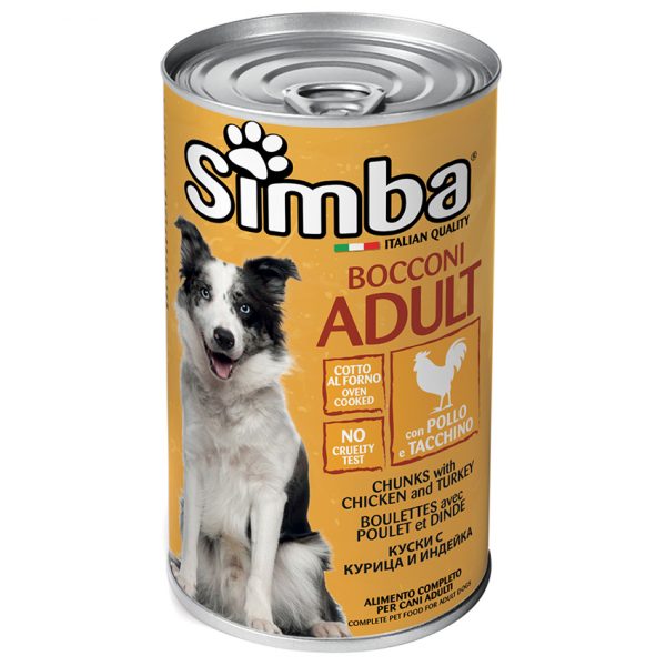 Simba Dog консервы для собак кусочки курицы с индейкой 1230 г