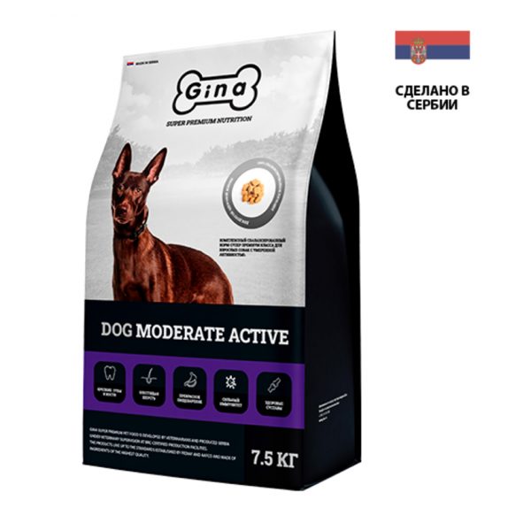 Gina Dog Moderate Active 7.5 кг