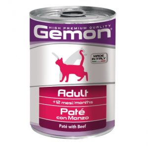Gemon Cat консервы для кошек паштет говядина 400 г