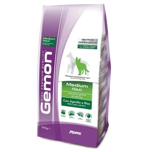 Gemon Dog Medium корм для взрослых собак средних пород ягненок с рисом 15 кг