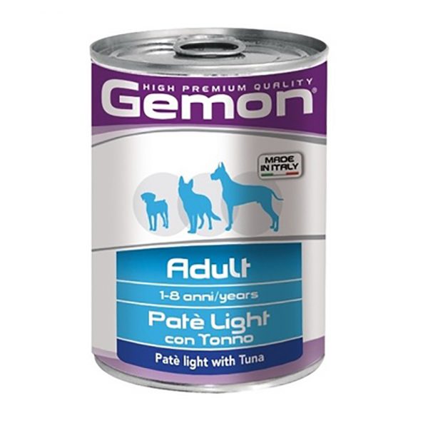 Gemon Dog Light консервы для собак облегченный паштет тунец 400 г