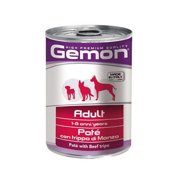 Gemon Dog консервы для собак паштет говяжий рубец 400 г