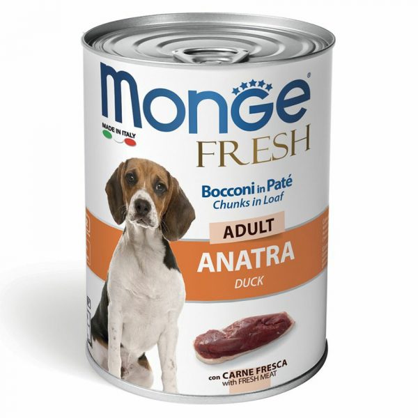Monge Dog Fresh Chunks in Loaf консервы для собак мясной рулет из ягненка 400 г