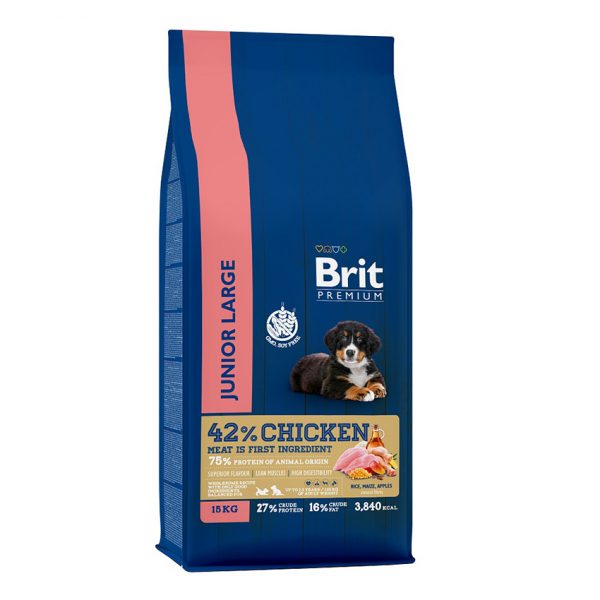 Brit Premium Dog Puppy and Junior Large and Giant с кур.д/щ.и мол.собак кр.и гиг.пород 15 кг.