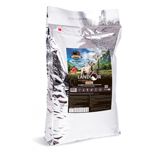 LANDOR Полнорационный сухой корм для щенков крупных пород от 1-18 мес. ягненок с рисом 15 кг