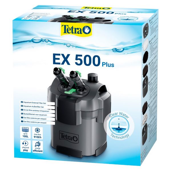 Фильтр внешний Tetra EX500 plus, 910л/ч, 5,5Вт до 100л