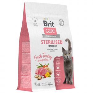 BRIT CARE, Сухой корм с индейкой для стерил.кошек "Cat Sterilised Metabolic", 0.4 кг