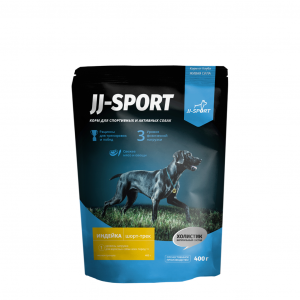 JJ-SPORT Сухой корм для взрослых собак "Шорт-Трек" с индейкой, мелкая гранула 0,4 кг