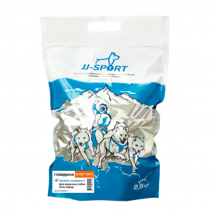 JJ-SPORT Сухой корм для взрослых собак "Шорт-Трек" с говядиной, мелкая гранула 2,5 кг